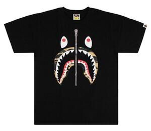 Bape 1st Camo Shark Tee ‘Black/Yellow’